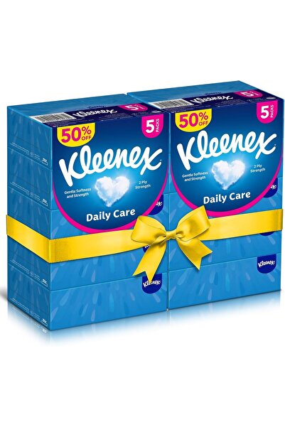 Kleenex Daily Care Facial Tissue - Pack Of 10 Boxes, 120 Sheets X 2 Ply