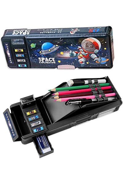 AZONEE Pop Up Astronaut Pencil Case for Kids, Multifunction Stationery Organi...