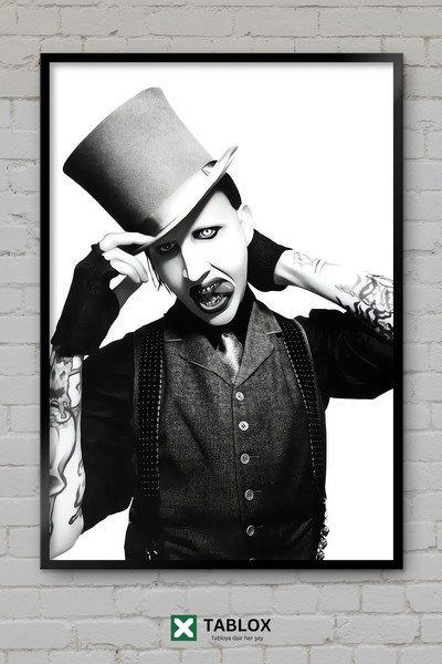TABLOX Manson Marilyn Rock Metal Music Artist Tablou decorativ MDF cu aspect ...
