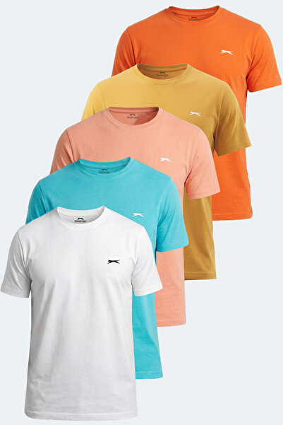 Slazenger تي شيرت NOTRON I للرجال باللون الأبيض - البرتقالي - الأصفر - الوردي...