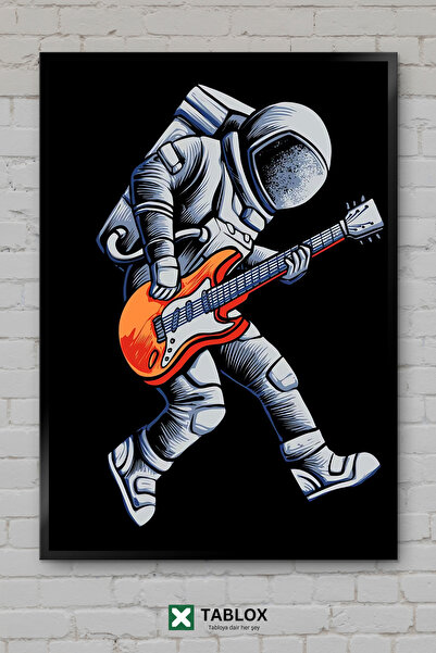 TABLOX Astronaut Astronaut Gitara Gitara Svemirska Muzika Umetnost Uramljena ...