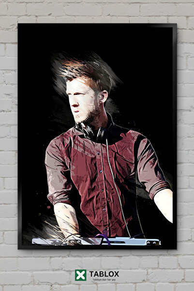 TABLOX Calvin Harris Dj Ηλεκτρονικός Παραγωγός Μουσικής Πορτραίτο Πλαίσιο Προ...