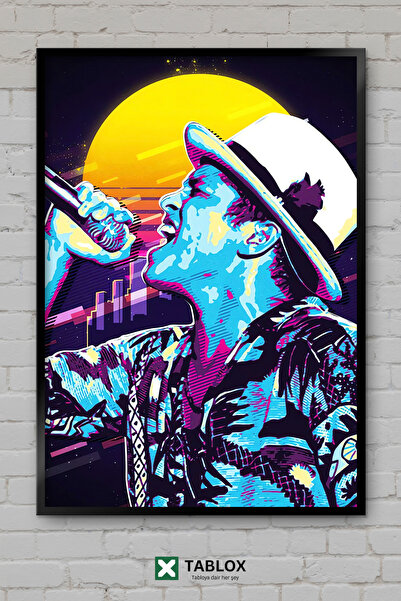 TABLOX Bruno Mars Τραγουδιστής Ποπ Μουσική Φανκ Πορτρέτο Διακοσμητικός πίνακα...