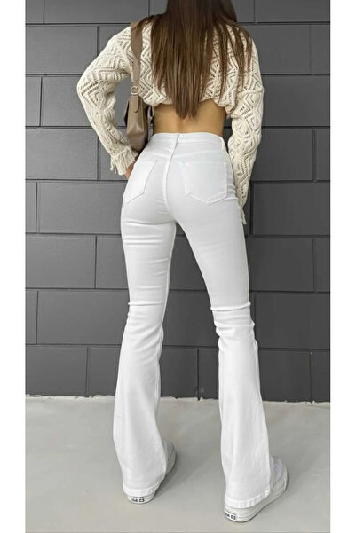 beeke All Star Flare Women's Jeans High Waist Lycra Spanish Leg Denim Jeans P...