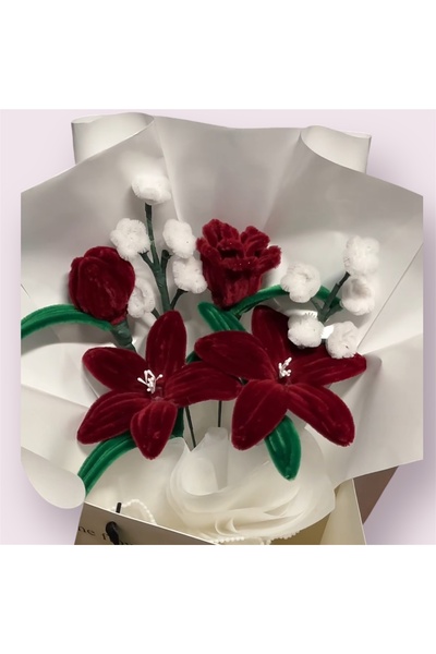 Chenille Red Bouquet