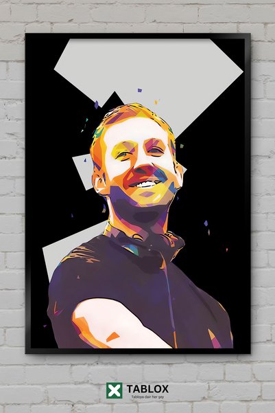 TABLOX Kalvin Haris DJ, producent elektronske muzike, portret u okviru, dekor...