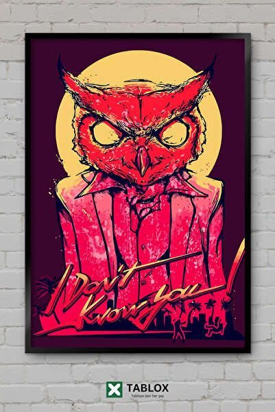 TABLOX Hotline Miami Video Game Retro Action Neon Αφίσα με κορνίζα Διακοσμητι...