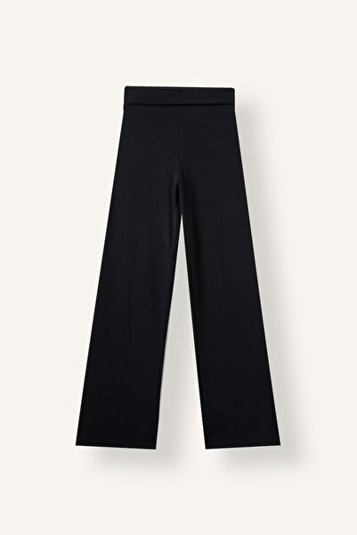 DeFacto Folded Waist Flare Fit Spanish Flare Ribbed Sweatpants I8091Ax26Au