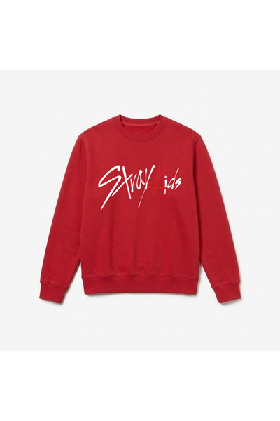 Let's Wear سترة رياضية طويلة الأكمام مطبوعة من Straykids ذات ياقة دائرية