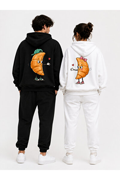 Mondschein Sevgili Kombini 2-pack Oversize Unisex Φούτερ με κουκούλα με στάμπ...