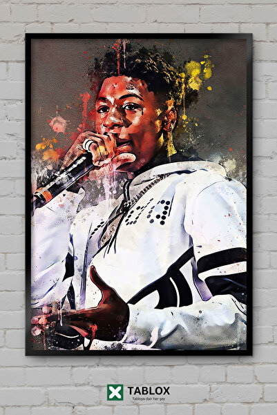 TABLOX Youngboy Never Broke Again Ράπερ Ράπιστας Χιπ Χοπ Αφίσα Κορνιζαρισμένο...