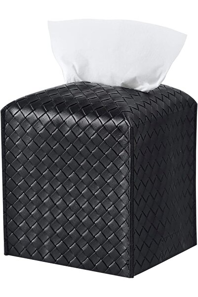 Tazweeq Tissue Box Cover, PU Leather Tissue Holder, Organizer Dispenser for B...