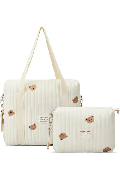 Paterr 2 Pcs Diaper Bag Tote for Baby Small Multifunction Maternity Bag Quilt...