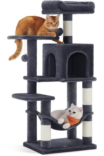 feandrea Cat Tree, 44.1-Inch Cat Tower for Indoor Cats, Multi-Level Cat Condo...