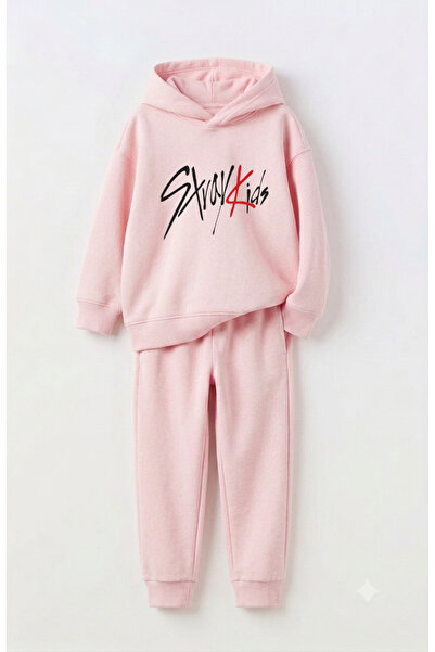 Let's Wear Straykids Premium Sweatshirt & Sweatpants Set for Kids - 2-Piece S...
