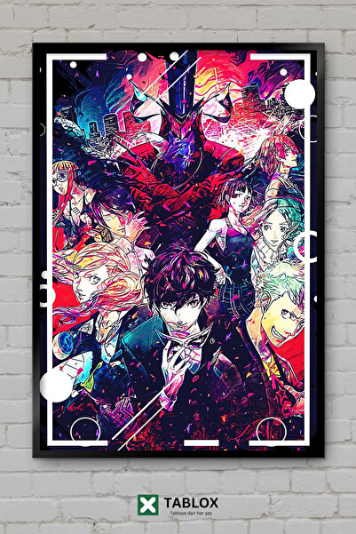 TABLOX Persona 5 Abstractă Jocuri de simulare Personaj anime Tablou decorativ...