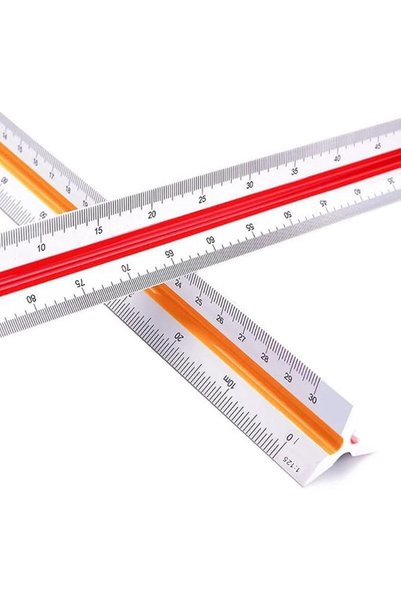 GENERAL MARKQ Architectural Scale Ruler, Triangular Ruler for Drafting Studen...