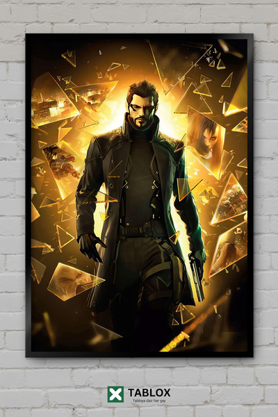 TABLOX Διακοσμητικός πίνακας MDF Deus Ex Game Science Fiction Cyberpunk Actio...