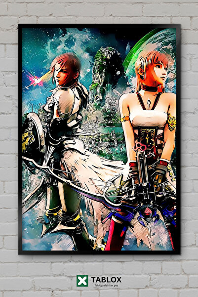 TABLOX Final Fantasy Βιντεοπαιχνίδια RPG Φανταστική Ιαπωνική αφίσα με διακοσμ...