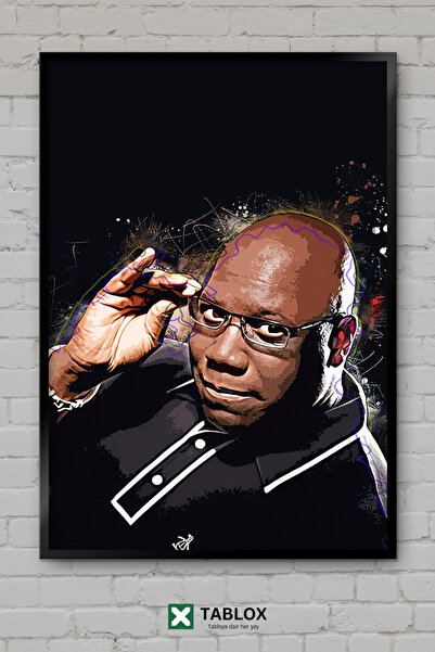 TABLOX Carl Cox Dj Ηλεκτρονική Μουσική Τέχνο Πορτρέτο Αφίσα Πλαισιωμένο Διακο...