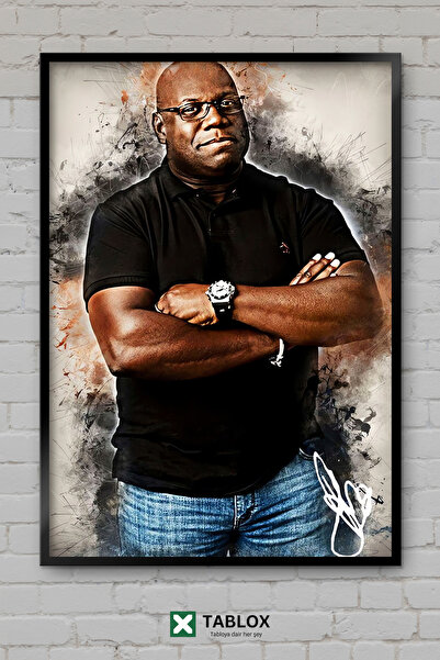 TABLOX Carl Cox Dj Electronic Music Techno Portrait Poster Framed Decorative ...