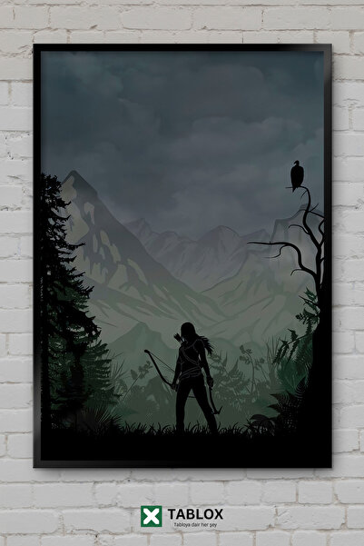 TABLOX Lara Kroft iz igre Tomb Raider, avanturistički lik, ukrasna MDF slika ...