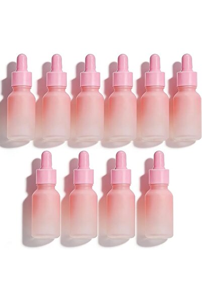 Duomama 10-Pack Gradient Pink Glass Dropper Bottles(15ml) - Refillable Travel...