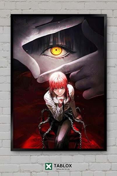 TABLOX Chainsaw Man Anime Manga Διακοσμητικός πίνακας MDF με κορνίζα με τον Ι...