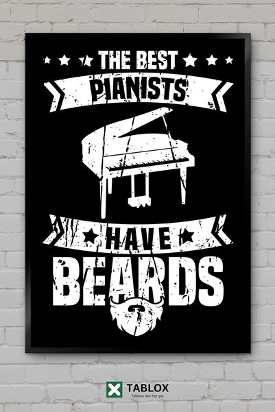 TABLOX Pian Pianist Muzică Artă Poster Aspect cadru Decorativ Pictură MDF