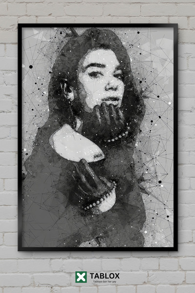 TABLOX Dua Lipa Singer Music Pop Artist Album Framed Decorative Mdf Painting
