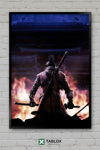 TABLOX Αφίσα δράσης του παιχνιδιού Sekiro Game Samurai Souls με κορνίζα, διακ...