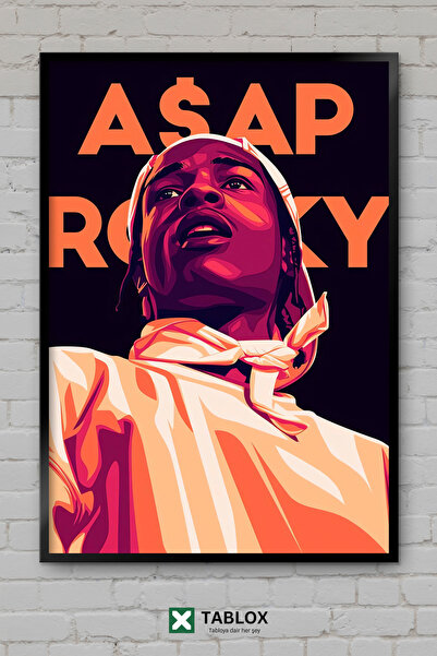 TABLOX Asap Rocky Ράπερ Ράπερ Χιπ Χοπ Τραγουδιστής Μουσική Αφίσα με κορνίζα Δ...