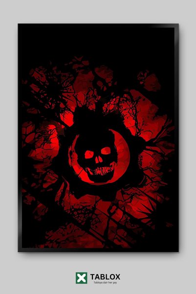 TABLOX Jocul Gears Of War, joc de acțiune, shooter, personaj, tablou decorativ din MDF înrămat