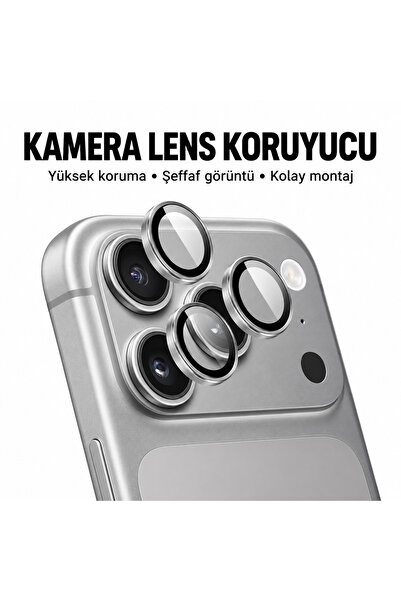 EmpoCases iPhone 18 Pro ve 18 Pro Max Uyumlu %100 Safir Çizilmez Kamera Lens ...