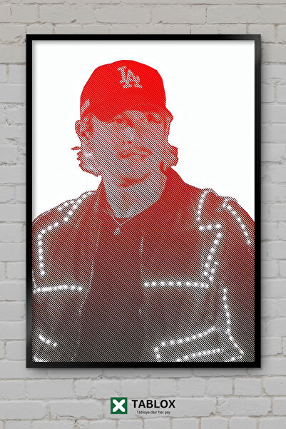 TABLOX Nekfeu Rapper Ράπερ Γαλλική αφίσα μουσικής χιπ χοπ με κορνίζα Διακοσμη...