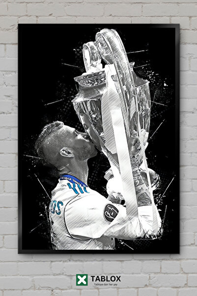 TABLOX Sergio Ramos Fotbalist Fotbal Spania Poster cu aspect de cadru Tablou ...
