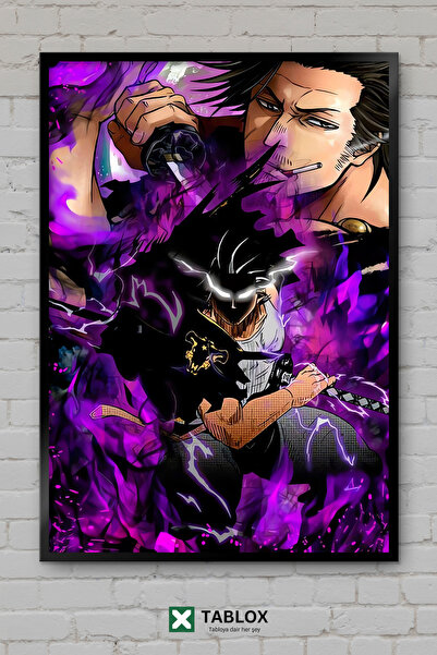 TABLOX Crna Djetelina Anime Manga Asta Yuno Japanska Magija Uramljena Dekorat...