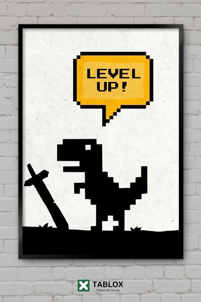 TABLOX Level up Level Skip Gaming Player Motivational Poster Frame-Looking De...