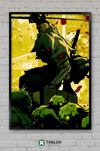 TABLOX Ninja Gaiden Game Action Retro Tablou decorativ înrămat din MDF