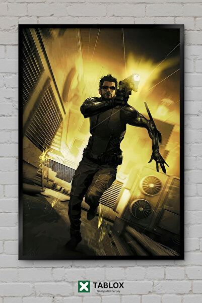 TABLOX Διακοσμητικός πίνακας MDF Deus Ex Game Science Fiction Cyberpunk Actio...