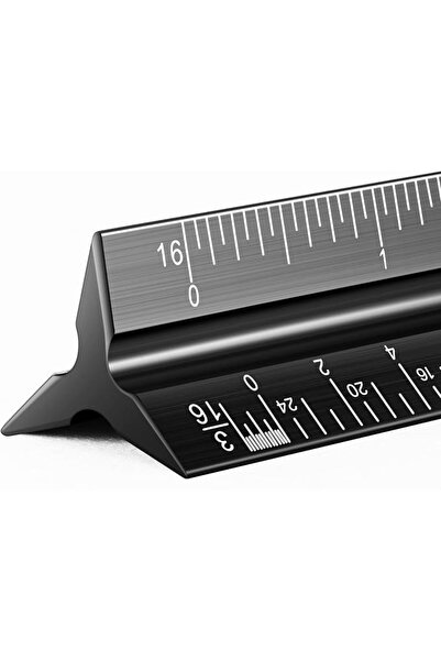 GENERAL Architectural Scale Ruler for Blueprint, 12'' Metric Metal Engineers ...