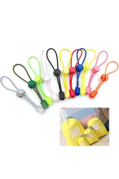 TERRIFI 11 Pcs Adjustable Elastic Clay Bag Tie Set, Colorful Bag Sealer Clips...
