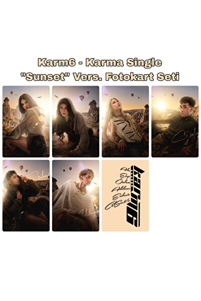 Sntay Karm6 fotokart seti Karm6 Karma Single "Sunset" Vers. Fotokart Seti