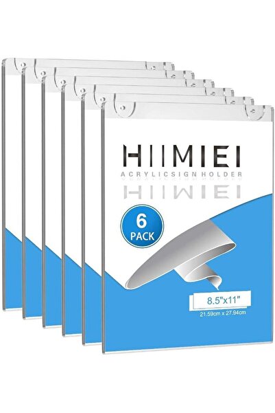 HIIMIEI حامل لافتات أكريليك للتثبيت على الحائط مقاس 8.5 × 11 بوصة، حامل لافتا...