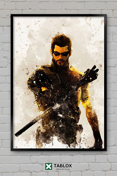 TABLOX Deus Ex Adam Jensen Πλαίσιο αφίσας παιχνιδιού επιστημονικής φαντασίας ...