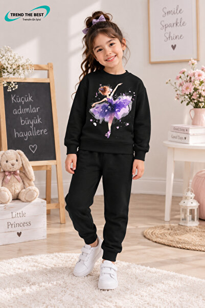 TREND THE BEST Trendin En İyisi Winter Unisex Black Tracksuit, Black Sweat To...