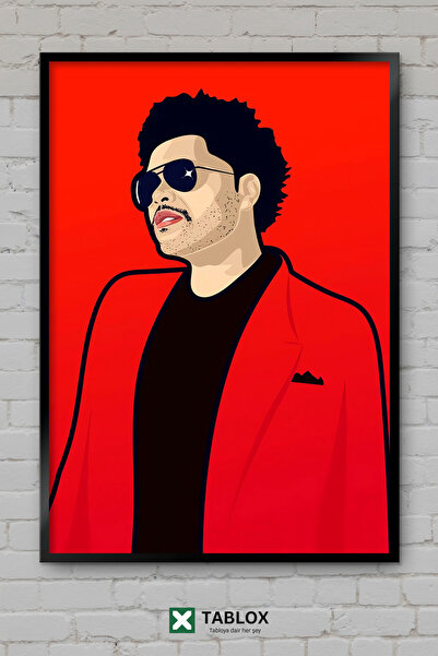 TABLOX The Weeknd Singer Rnb Pop Music Πορτρέτο με κορνίζα Διακοσμητικός πίνα...