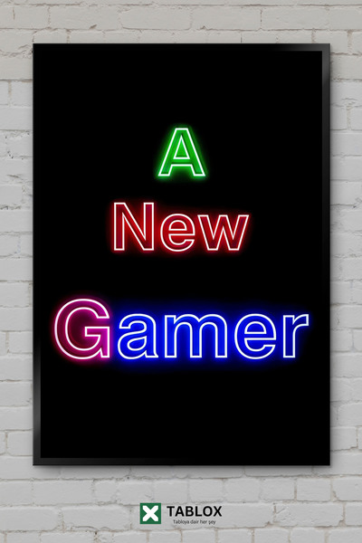 TABLOX A New Gamer Αφίσα για τους Νέους Παίκτες με Κορνίζα Τέχνης, Διακοσμητι...