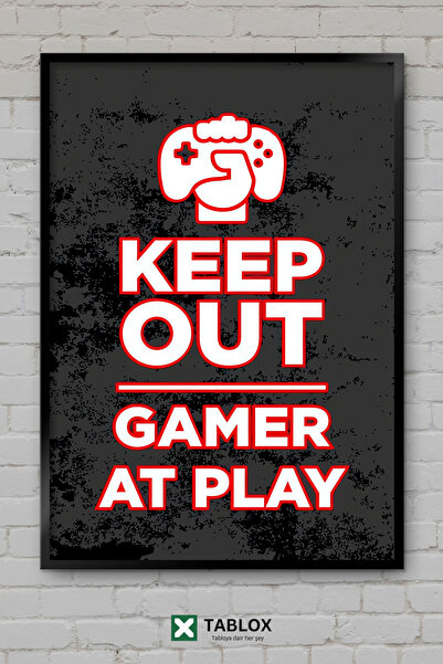 TABLOX Αφίσα Gaming Gamer Neon Διακοσμητικό Έργο Τέχνης Τοίχου με Κορνίζα Δια...