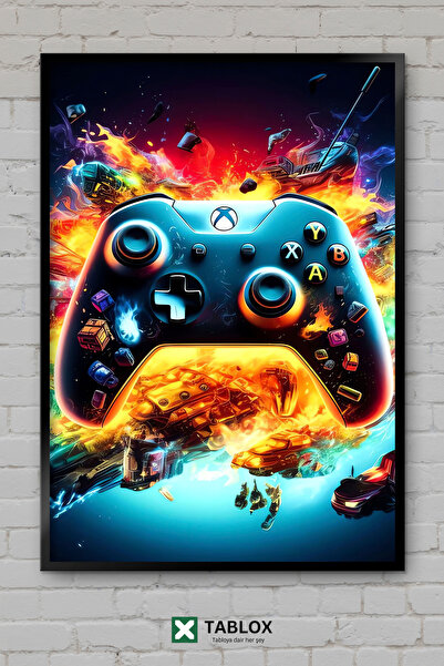 TABLOX Παιχνίδια Gamer Neon Decor Art Αφίσα τοίχου με κορνίζα Διακοσμητικός π...